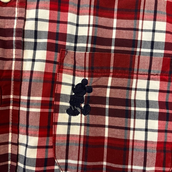 Disney Red and Blue Button Down Shirt Classic‎ Style - Picture 4 of 7